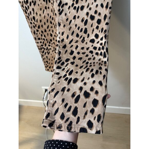 NEW Chico's So Slimming Leopard Girlfriend Slim Ankle High-Rise Denim Jeans 10 - Picture 6 of 15